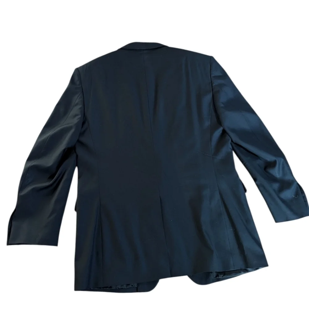 Jos A Bank Classic Navy Wool Blazer with Gold Buttons Preppy Sz 46L